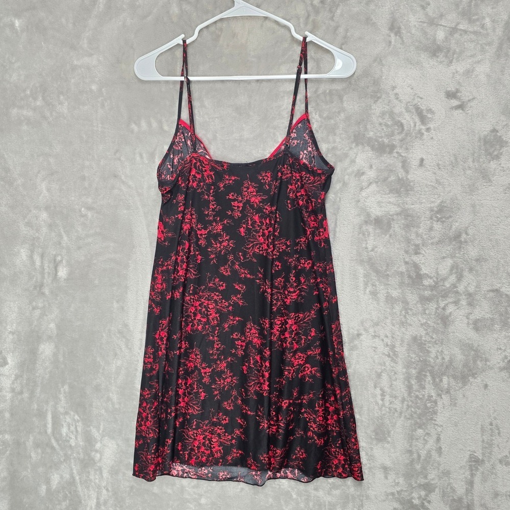 Y2K Donatella Slip Mini Dress Whimsigoth Night Gown Fairy Grunge Lace Strech Med - Picture 5 of 15